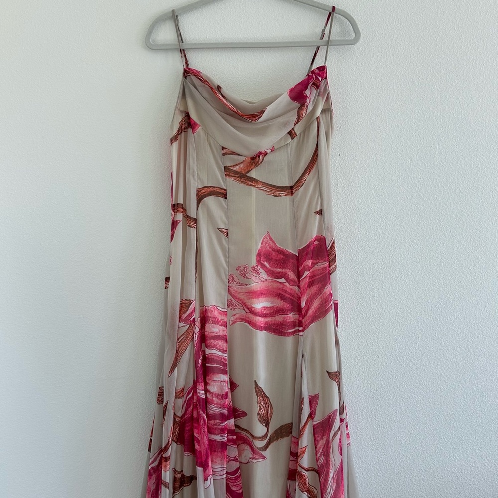 Rococo Sand White Pink Maxi Dress NEW - Picture 3 of 13